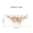 thumbnail image 3 of Crystal Bride Wedding Hair Comb Silver Bridal Hair Piece Rhinestone Hair Accessories for Women and Girls (A-Silver) (A-Silver), 3 of 4