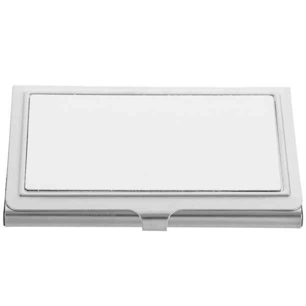 Portatarjetas metálicos en blanco para sublimación, estuche para tarjetas de visita, caja de transferencia térmica