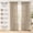 Copper Brown, variant on Faux Linen Curtains 63 Inch Length 2 Panels Natural Olive Green Semi Sheer Burlap Drapes Light Filtering Privacy Window Treatment