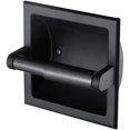 thumbnail image 1 of Portarrollos de papel higiénico empotrado negro mate / Portarrollos de papel de seda Portarrollos de papel higiénico de acero inoxidable en la pared para accesorios de baño Montaje trasero, 1 of 5