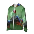 thumbnail image 2 of Fotbe Red-Eyed Tree Frog-1 Men's Women's UPF 50+ Sun Protection Jacket Hooded Cooling Shirt with Pockets Hiking Outdoor Performance-3X-Large, 2 of 8