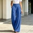 thumbnail image 5 of GUACER Womens Palazzo Pants Trendy High-Waisted with Belt Loops Pleated Wide Leg Trousers for Business Casual & Office, 5 of 6