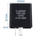 thumbnail image 4 of HAHADAXA ANKIA Relais Électronique Universel 2 Broches 12V Clignotant LED, Fréquence Réglable pour Voiture Moto Clignotant LED, 4 of 6