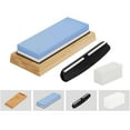 thumbnail image 2 of XKHZJL Knife Sharpening Stone Set,Whetstone Dual Sided, Non Slip Rubber Base Holder, Knife Sharpeners Tool Kit for Kitchen Hunting, 2 of 9