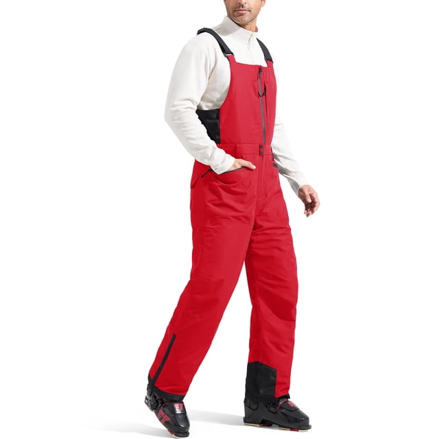Pantalones de Nieve Impermeables Aislados para Hombre FREE SOLDIER Rojo 2XL