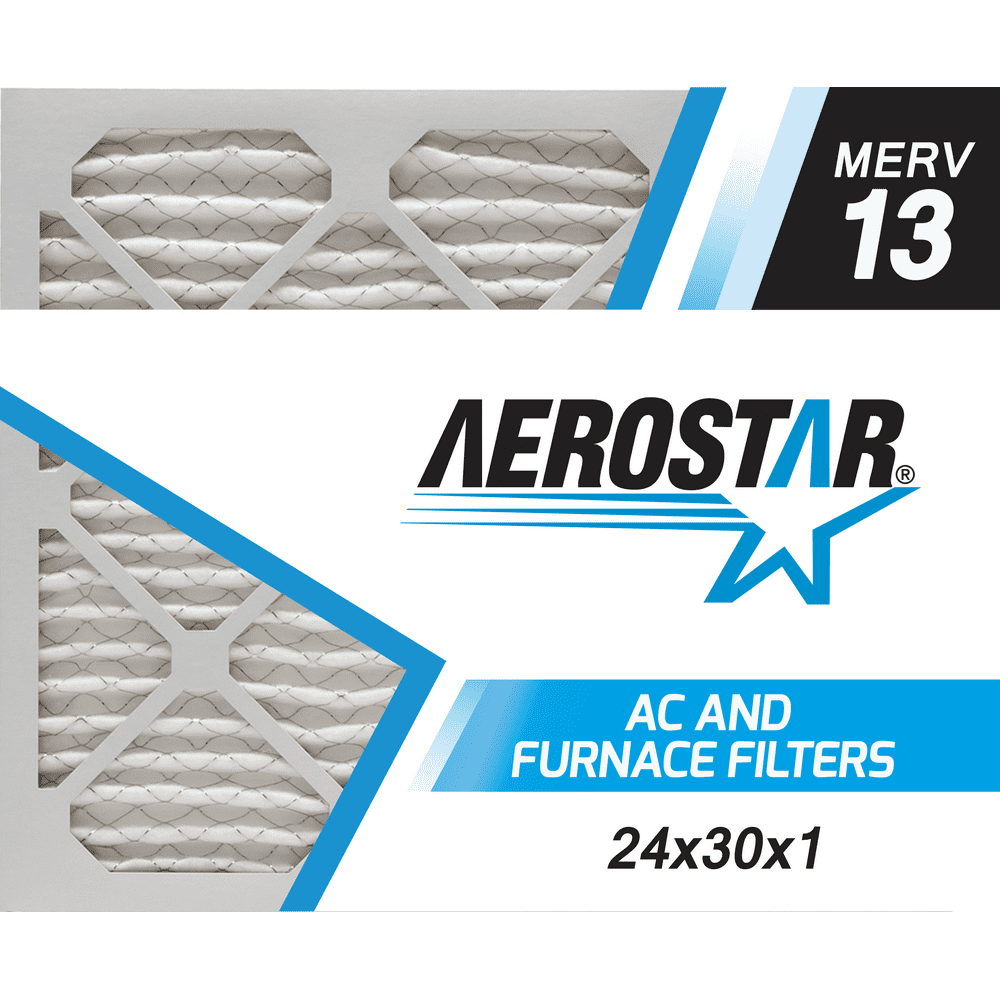 Aerostar 24x30x1 MERV 13, Air Filter, 24x30x1, Box of 4