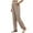 Khaki, variant on hotojiny Women's Pants Lightweight High Waist Tapered Straight Leg Pants Lounge Beach Ankle Cropped Trouser with Pockets