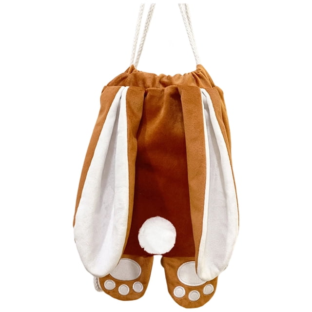 Bolsas de Regalo de Pascua para Niños Mochila Linda de Conejo para Niños Pequeños Niñas Niños Bolsa de Conejo Rellena Suave con Correas Ajustables