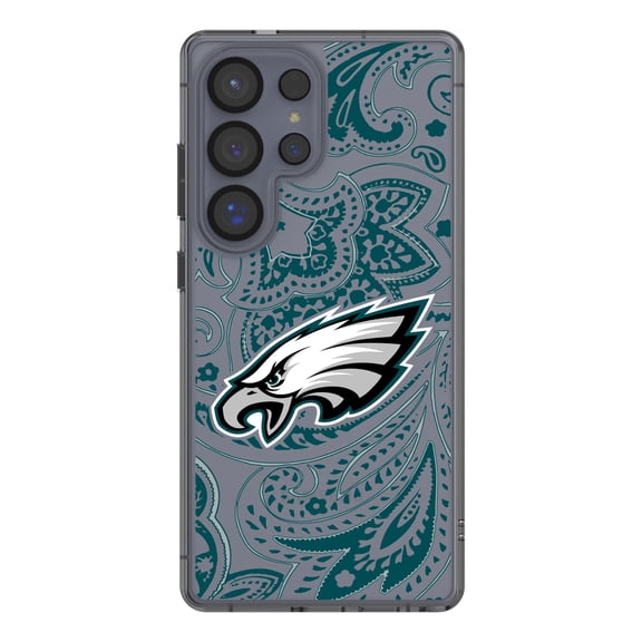 Philadelphia Eagles Galaxy Clear Paisley Design Case