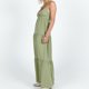 thumbnail image 3 of Vestido casual de mujer con cuello en V plisado vestido largo sin espalda una línea de vestido de playa de verano FLhrweasw Nuevo, 3 of 7