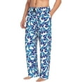 thumbnail image 6 of Honiee Blue Butterflies for men - a sleek fusion of Straight Pajama Pants, versatile Lounge Pants, and cozy Sleepwear, all rolled into one-Large, 6 of 6