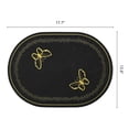 thumbnail image 6 of REGALWOVEN Rustic Oval Placemats Set of 4 Cotton Linen Placemats for Dining Table Decor Washable Kitchen Table Mat Wipe Clean Black 17.7x12.6inch, 6 of 6
