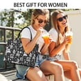 thumbnail image 5 of Large Capacity Tote Bag,Halloween Skeleton Fun Pattern Handbag Fashion Luxury Tote Bag,15.7"x13"x 5.1" Inches,Laptop Compatible, 5 of 6