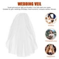 thumbnail image 3 of Bridal Short Veil Flower Girls Veils Dresses for Wedding Tiara Decorations Hair Headband Tindel Headwear Prop Double Layer Bride, 3 of 6