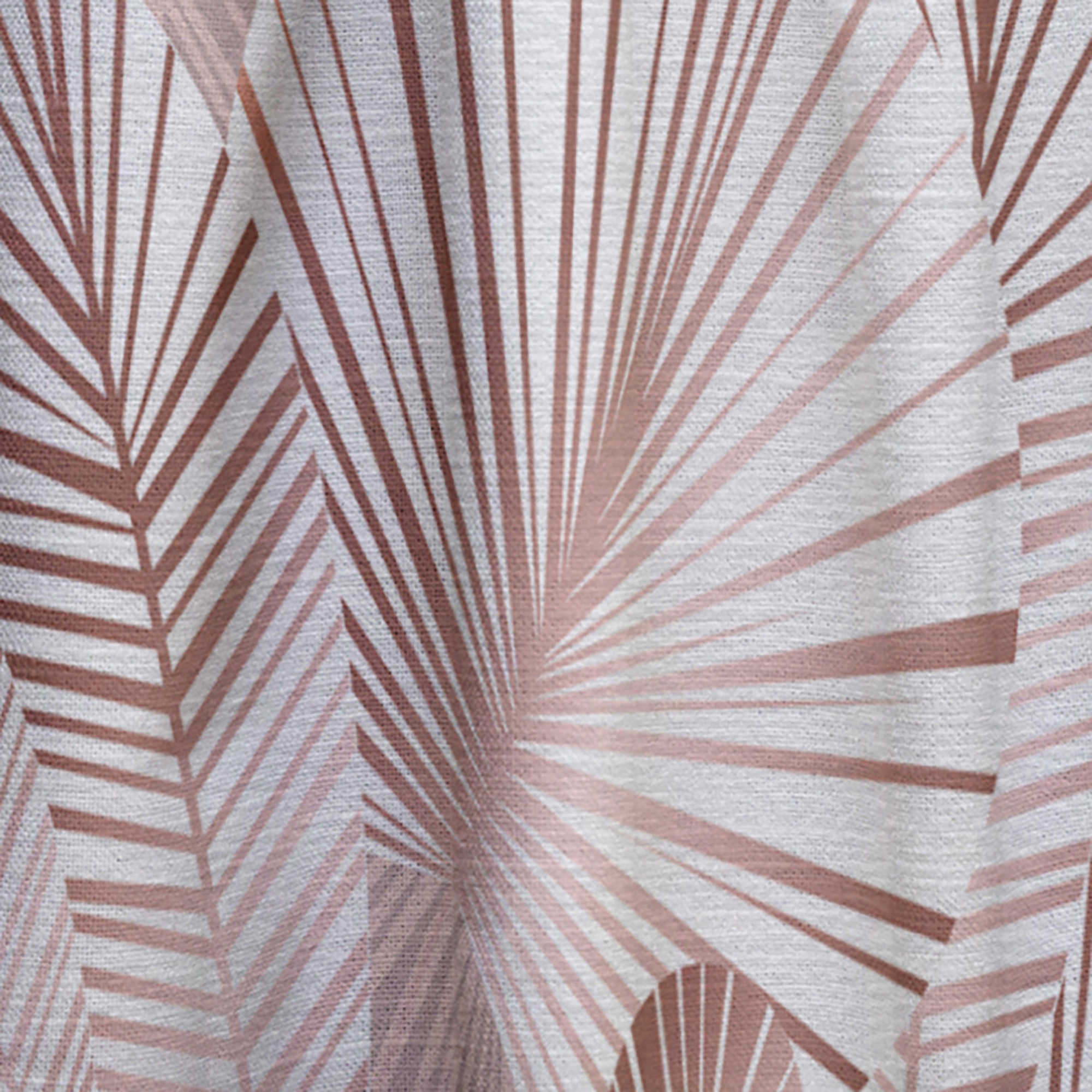 Designart 'Golden Tropical Leaves Pattern IV' Mid-Century Modern Curtain Panel