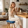 thumbnail image 4 of Square Stool Cushion Memory Foam 9.8 Inch Anti-Slip Seat Cushions with Ties Thickened 2 Inch Washable Chair Pad Removable Cover Breathable for Dining, Kitchen, Bar Chairs, 4 of 5