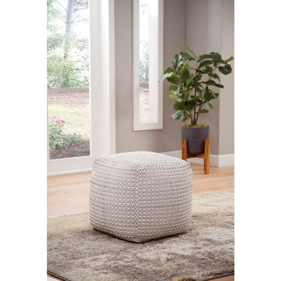Steve Silver Hakim Square Handwoven  Pouf