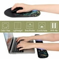 thumbnail image 2 of Ergonomic Mouse Pad with Wrist Rest and Keyboard Wrist Rest, Memory Foam Wrist Rest for Computer Keyboard, Easy Typing, Pain Relief, Mouse Pad Wrist Support for Gaming,Office, Laptop, Black Flower, 2 of 6