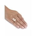 thumbnail image 3 of PalmBeach Jewelry Genuine Cultured Freshwater Pearl and Cubic Zirconia Bypass Ring 1.30 TCW in Gold-Plated or Sterling Silver, 3 of 5
