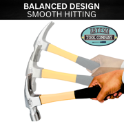 ARTESIA TOOL 24 oz. Framing Hammer | Polished Carbon Steel Head | Fiberglass Handle | Precise & Powerful | Ideal for Contractors & DIY Projects