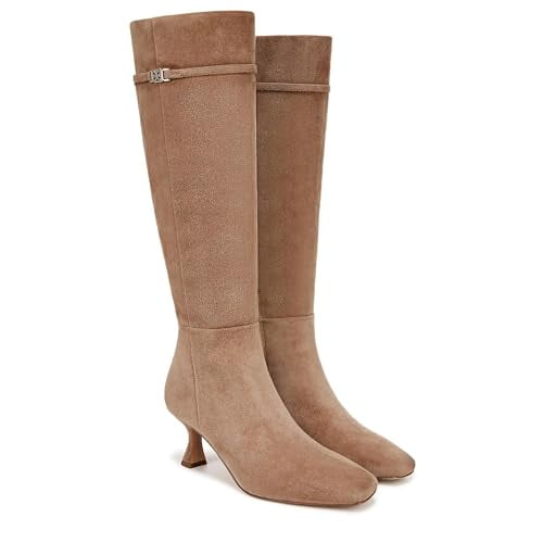 Sam Edelman Women's Lyla Knee High Boots - Wide Calf, Almond Taupe Wide Calf, 11