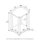 thumbnail image 3 of Mesita de noche Furinno Simplistic con tubos de acero inoxidable, 3 of 6