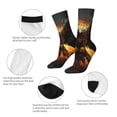 thumbnail image 3 of Fuzoiu Cool Black Eagle Print Athletic Crew Socks for Men & Women,Casual Crew Socks,Above Ankle Crew Socks for Business, Casual, 3 of 6