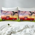 thumbnail image 4 of American Flag Bed&nbsp;Sheets Usa Cartoon Car Bedding&nbsp;Set Twin, Independent Freedom Celebration Fitted&nbsp;Sheet for Boys Girls Adults, Sedan Car Sheets Room Decor with 1 Pillowcase, 4 of 5