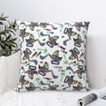thumbnail image 4 of Yiaed Dinosaur on Excavator2 Print Pillow Covers Super Soft Decorative Square Throw Pillow Covers Case Cushion Covers for Sofa Couch Bedroom Car Decor（No pillow core）-22"x22", 4 of 7
