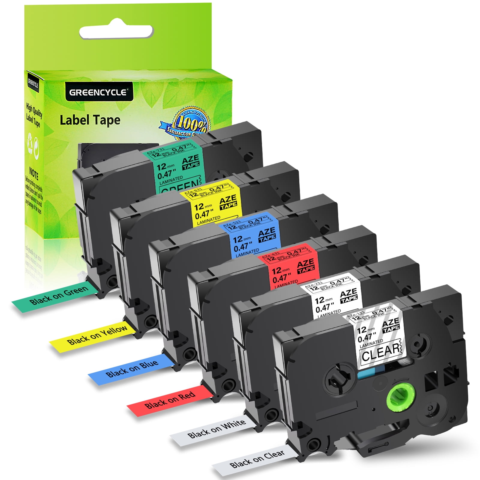 TZe231 TZe131 TZe631 Compatible for Brother PTouch PTD210 Label Tape