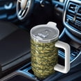thumbnail image 2 of Camouflage 40oz Tumbler– Stainless Steel Insulated Tumbler with Handle and Straw, Large Capacity Travel Cup for Hot & Cold Drinks, 2 of 6