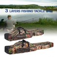 thumbnail image 4 of 120cm/150cm 3 Layers Fishing Bag Portable Folding Fishing Rod Reel Bag Fishing Tackle Carry Bag Case Travel Storage Bag, 4 of 4