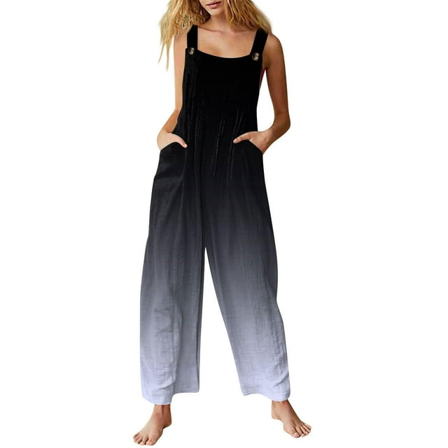 Stylish Women's Everyday Summer Jumpsuit Featuring Functional Pockets for Warm Weather Comfort and Effortless Style