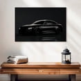 thumbnail image 2 of Elephant Stock Brand New Black Car Wall Art - Horizontal Canvas Wall Art - Living Room Wall Decor - Transportation Canvas - Black And Gray Decor - 24" x 16", 2 of 8