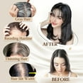 thumbnail image 3 of HHBEAUTY Hair Toppers for Women Clip in Bangs Real Human Hair Pieces French Bangs Topper for Solve Loosing And Thinning Add Volume 12 Inches Toppers For Women, 3 of 5