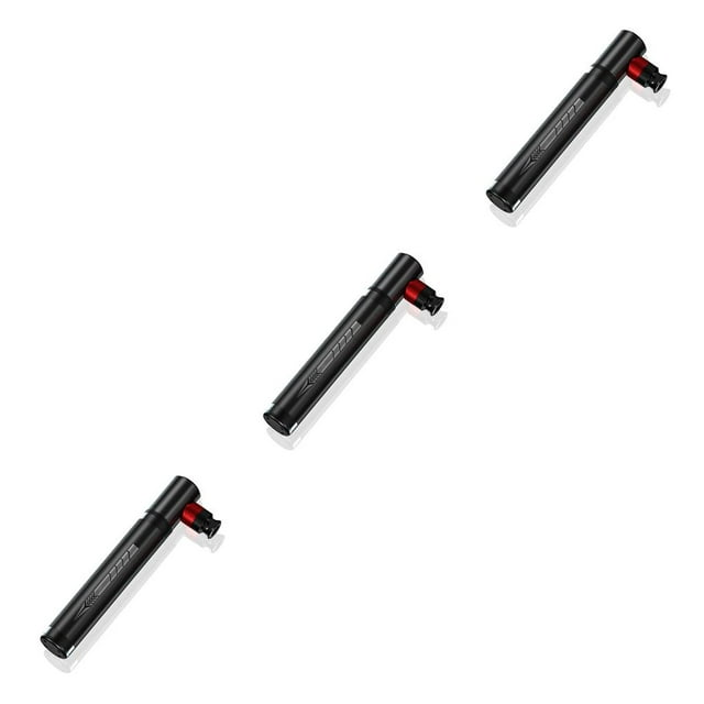 stanreset Bicycle Pump Portable Bike Tire Inflator Non-slip Dual Valve Outdoor Cycling Riding Inflatable Pumps with Needle Black 3Set