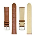 thumbnail image 3 of BISONSTRAP Watch Bands 18mm, Alligator Embossed Leather Watch Straps, Toffee Brown with Silver Buckle, 3 of 6