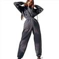 thumbnail image 2 of Conjunto de Mono de para Mujer, Sudadera con Capucha y Cintura Alta Gris XL, 2 of 7