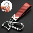 thumbnail image 2 of Carbon Fiber Style Car Keychain Microfiber Leather Key Chain, Universal Key Chains for Key Fobs for Men and Women, 2 of 6