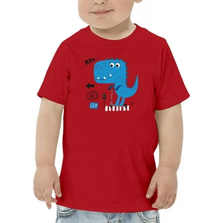 

Dino Baby On Scooter Street T-Shirt Toddler -Image by Shutterstock 3 Toddler
