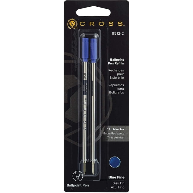 Recambio para bolígrafo Cross Universal Fine Blue, paquete de 2