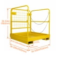 thumbnail image 2 of HECASA Foldable 36" x 36" Forklift Safety Cage Work Platform 1100 lbs Capacity for Lift Loader, 2 of 11