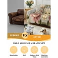 thumbnail image 5 of Farmhouse Pink Floral Sofa Covers for 2-3 Cushion Couch L-Shaped Sectional, Spring Vintage Botanical Flowers Washable Sofa Covers Slipcover for Living Room Furniture, Couch Cover Blanket 71"x134", 5 of 9