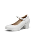 thumbnail image 1 of Zapatos DREAM PAIRS EDENIA Blancos Mary Jane con Tacón Bajo de Bloque, 1 of 8