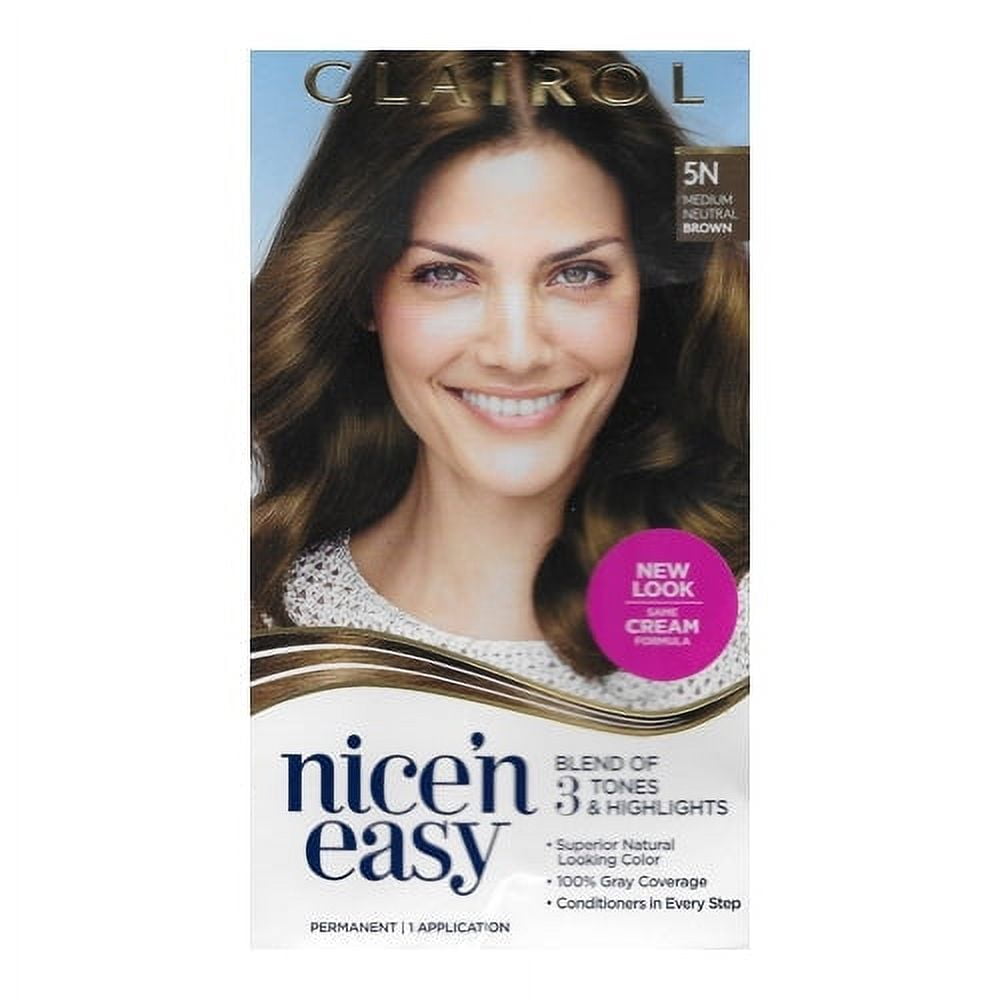 Clairol Nice'n Easy Permanent Hair Color Cream, 7C Dark Cool Blonde ...