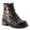 BLACK MULTI, variant on L'Artiste Fantastic Booties for Women - Floral Hand Painted Womens Ankle Boots Low Heel - Everyday Wear Leather and Textile Western Booties