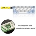 thumbnail image 2 of Artyond Compact Mechanical Gaming Keyboard, QMK/VIA Programmable Hot-Swappable Volume Knob, 32-bit ARM4 Chip, with RGB Backlight 68 Keys USB-C Aluminum Frame Keyboard for Games/PC/Mac, Light Blue, 2 of 7