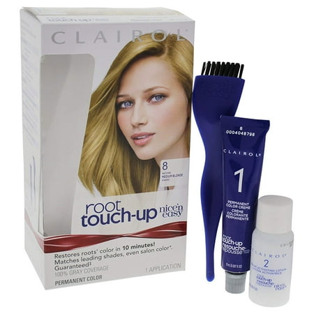 Nice n Easy Touch, Up, 008, Medium Blonde, Long lasting hair color from root to tip By Clairol,USA