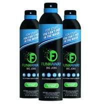 FunkAway Big Jobs Spray, The Extreme Odor Eliminator, Aerosol, Use on Shoes, Clothes and Gear for Stuff You Can't Put In The Wash, Black, 3 Count, Pack of 3