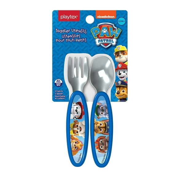 Fourchette et cuillère Playtex® Paw Patrol™ Aucun travail n'est trop gros, aucun chiot n'est trop petit !